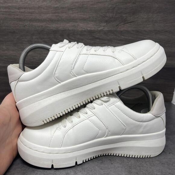 Dr Scholls Sadie Platform Sneakers Womens Size 8.5 White Leather Lace Up - Picture 7 of 11